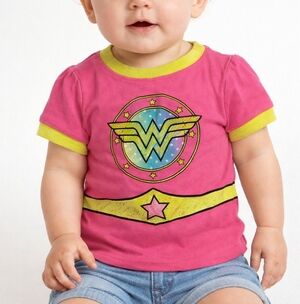 DC Comics Wonder Woman Baby T-Shirt Pink | 6–12 Months | Original Licensed